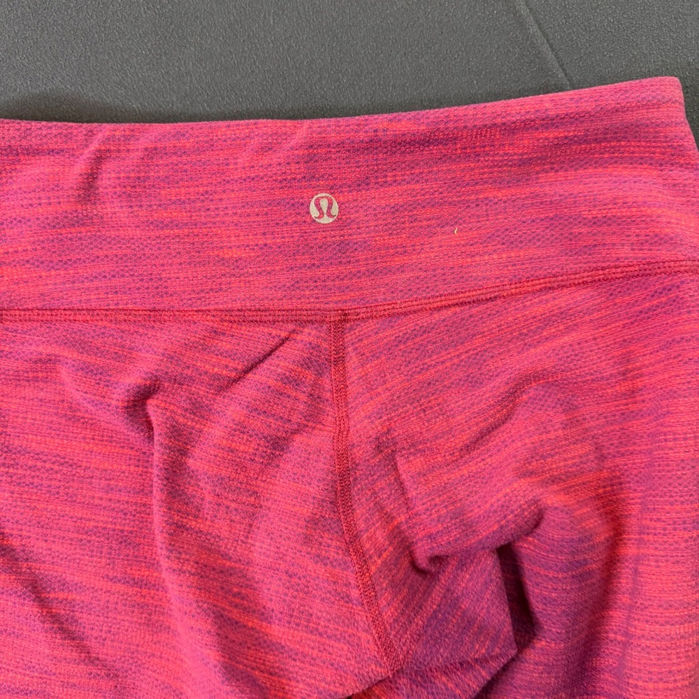 Lululemon Align High Rise Crop Leggings Hot Pink Marled Size 6 Activewear - Picture 5 of 6